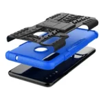 Samsung Galaxy A20s Blue Heavy Duty Tough Kickstand Shockproof Rugged Case - Image 5