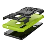 Samsung Galaxy A20s Green Heavy Duty Tough Kickstand Shockproof Rugged Case - Image 3