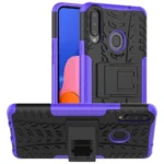 Samsung Galaxy A20s Purple Heavy Duty Tough Kickstand Shockproof Rugged Case