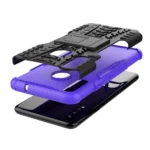 Samsung Galaxy A20s Purple Heavy Duty Tough Kickstand Shockproof Rugged Case - Image 4
