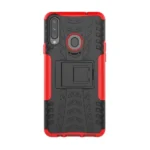 Samsung Galaxy A20s Red Heavy Duty Tough Kickstand Shockproof Rugged Case - Image 3