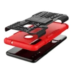 Samsung Galaxy A20s Red Heavy Duty Tough Kickstand Shockproof Rugged Case - Image 6