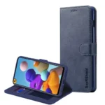 Samsung Galaxy A21  Wallet Leather Card Holder Flip Case – Blue