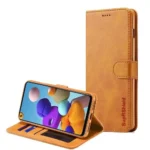 Samsung Galaxy A21  Wallet Leather Card Holder Flip Case – Brown