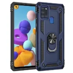 Samsung Galaxy A21s Blue Shockproof Magnetic Car Mount Ring Case