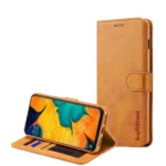 Samsung Galaxy A30  Wallet Leather Flip Case Brown Magnetic Stand