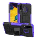 Samsung Galaxy A30 Purple Heavy Duty Tough Kickstand Shockproof Rugged Case