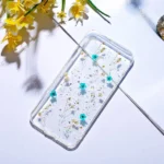 Samsung Galaxy A30 Blue Dry Flower Glitter TPU Shockproof Protective Case - Image 4