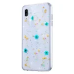 Samsung Galaxy A30 Blue Dry Flower Glitter TPU Shockproof Protective Case - Image 5