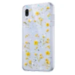 Samsung Galaxy A30 Yellow Dry Flower Glitter TPU Shockproof Clear Case - Image 4