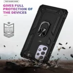 Samsung Galaxy A33 5G Black Magnetic Ring Rugged Shockproof Case Cover - Image 4