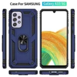 Samsung Galaxy A33 5G Navy Blue Magnetic Ring Rugged Shockproof Case Cover - Image 5