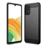 Samsung Galaxy A33 5G Black Shockproof Heavy Duty Rugged Matte Carbon Fiber Case Cover