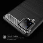 Samsung Galaxy A42 5G Black Shockproof Heavy Duty Rugged Matte Carbon Fiber Case Cover - Image 4