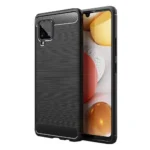 Samsung Galaxy A42 5G Black Shockproof Heavy Duty Rugged Matte Carbon Fiber Case Cover
