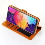 Samsung Galaxy A50  Wallet Leather Flip Case Brown Magnetic Stand - Image 3