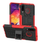 Samsung Galaxy A50 Red Heavy Duty Tough Kickstand Shockproof Rugged Case