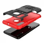 Samsung Galaxy A50 Red Heavy Duty Tough Kickstand Shockproof Rugged Case - Image 5