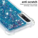 Samsung Galaxy A50 Blue Liquid Glitter Stars Shockproof Bumper Case - Image 4