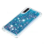 Samsung Galaxy A50 Blue Liquid Glitter Stars Shockproof Bumper Case - Image 5