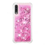 Samsung Galaxy A50 Pink Liquid Glitter Stars Shockproof Bumper Case - Image 3