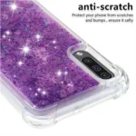 Samsung Galaxy A50 Purple Liquid Glitter Stars Shockproof Bumper Case - Image 4