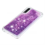 Samsung Galaxy A50 Purple Liquid Glitter Stars Shockproof Bumper Case - Image 5