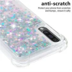 Samsung Galaxy A50 White Liquid Glitter Stars Shockproof Bumper Case - Image 4