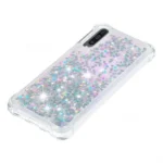 Samsung Galaxy A50 White Liquid Glitter Stars Shockproof Bumper Case - Image 5
