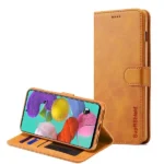 Samsung Galaxy A51 Wallet Leather Flip Case Brown Magnetic Stand - Image 2