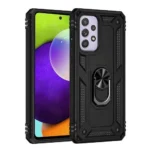 Samsung Galaxy A52 Black Magnetic Ring Rugged Shockproof Heavy Duty Case