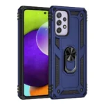 Samsung Galaxy A52 Blue Magnetic Ring Rugged Shockproof Heavy Duty Case - Image 2