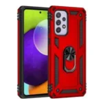 Samsung Galaxy A52 Red Magnetic Ring Rugged Shockproof Heavy Duty Case - Image 2
