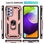 Samsung Galaxy A52 Rose Gold Magnetic Ring Rugged Shockproof Case - Image 6