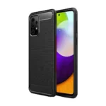 Samsung Galaxy A52 Black Matte Carbon Fiber Heavy Duty Rugged Shockproof Case - Image 2