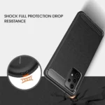 Samsung Galaxy A52 Black Matte Carbon Fiber Heavy Duty Rugged Shockproof Case - Image 4