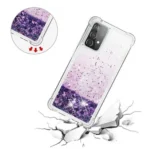 Samsung Galaxy A52 Purple Liquid Glitter Stars Shockproof Bumper Case - Image 5