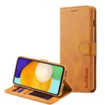 Samsung Galaxy A52  Wallet Leather Flip Case Brown Magnetic