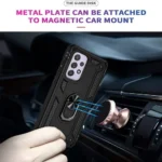 Samsung Galaxy A53 5G Black Magnetic Ring Rugged Shockproof Heavy Duty Protective Case Cover - Image 5