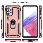 Samsung Galaxy A53 5G Rose Gold Magnetic Ring Rugged Shockproof Heavy Duty Protective Case Cover - Image 5