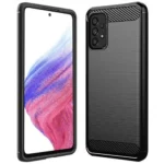 Samsung Galaxy A53 5G Black Shockproof Heavy Duty Rugged Matte Carbon Fiber Case Cover