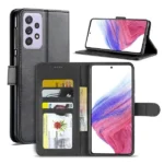 Samsung Galaxy A53 5G Black Wallet Flip Leather Card Slots Magnetic Stand Case Cover
