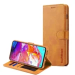 Samsung Galaxy A70 Brown Wallet Leather Flip Stand Magnetic Case Cover - Image 2