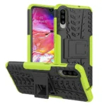Samsung Galaxy A70 Green Heavy Duty Tough Kickstand Shockproof Rugged Case Cover - Image 2