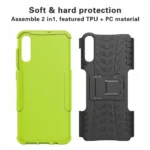 Samsung Galaxy A70 Green Heavy Duty Tough Kickstand Shockproof Rugged Case Cover - Image 4