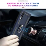 Samsung Galaxy A70 Rose Gold Shockproof Magnetic Car Mount Ring Case Cover - Image 5