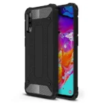 Samsung Galaxy A70 Black Shockproof Heavy Duty Rugged Armour Case Cover