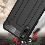 Samsung Galaxy A70 Black Shockproof Heavy Duty Rugged Armour Case Cover - Image 3