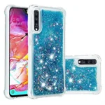 Samsung Galaxy A70 Blue Smart Shockproof Dynamic Liquid Bumper Glitter Stars Case Cover