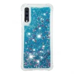 Samsung Galaxy A70 Blue Smart Shockproof Dynamic Liquid Bumper Glitter Stars Case Cover - Image 3